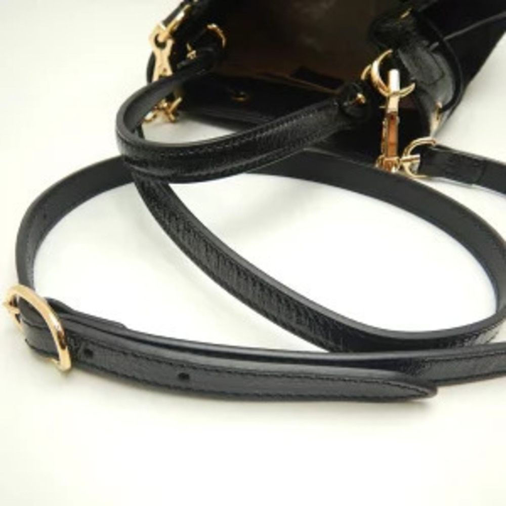 Gucci Vernis Suede Black Bag Leather Bucket Ophidia Shoulder Patent - Picture 4 of 8